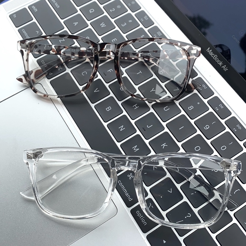 Two pair of blue light blocking glasses